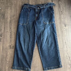 Time and Tru Women's Blue High Rise Crop Jeans